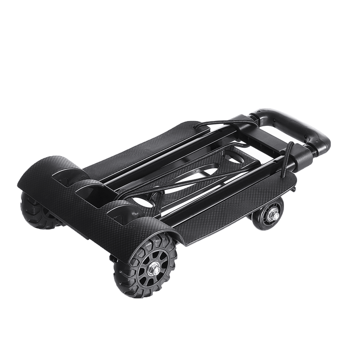 75KG Load-Bearing Travel Small Trailer 4-Wheels Folding Luggage Cart Tank Wheel Trolley Shopping Cart