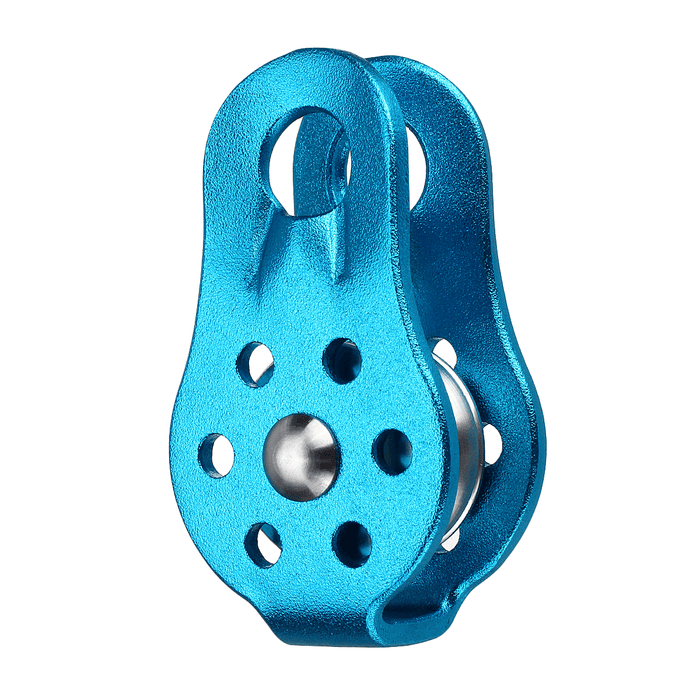 20KN Aluminum Alloy Fixed Rope Climbing Pulley Outdoor Camping Hiking Escape Rescue Tool