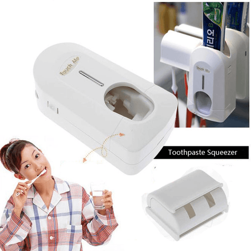 Plastic Automative Toothpaste Squeezer with Toothbrush Holder Bathroom Set
