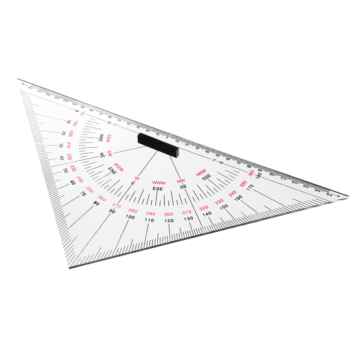 2Pcs Navigation Triangular Protractor 300Mm Acrylic Hypotenuse Nautical Squares