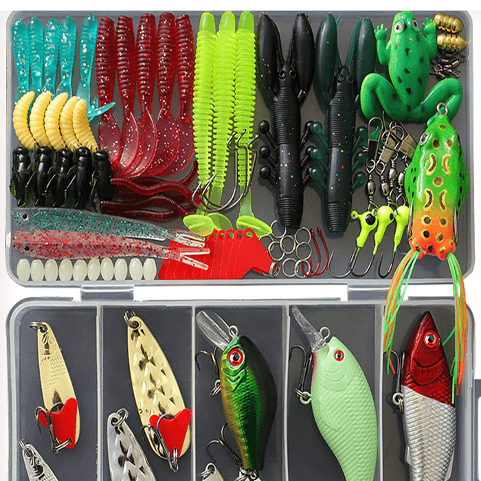 17-101 Pcs Fishing Lure Set Fishing Tackles Kit Baits Hooks