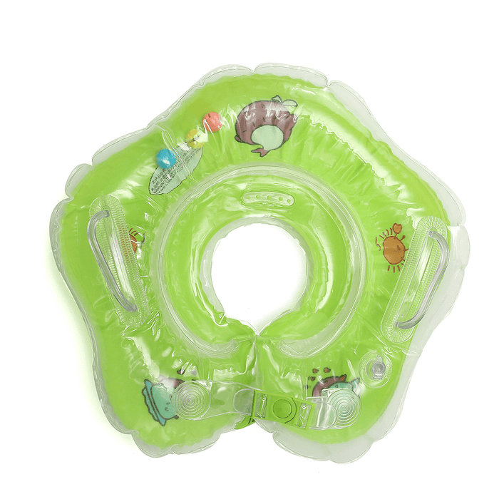 Baby Infant Swimming Pool Bath Neck Floating Inflatable Ring with Built-In Belt