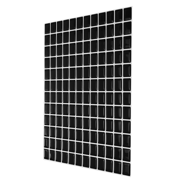 3D Mosaics Waterproof and Oil-Proof Black and White Crystal Epoxy Three-Dimensional Self-Adhesive Wall Sticker