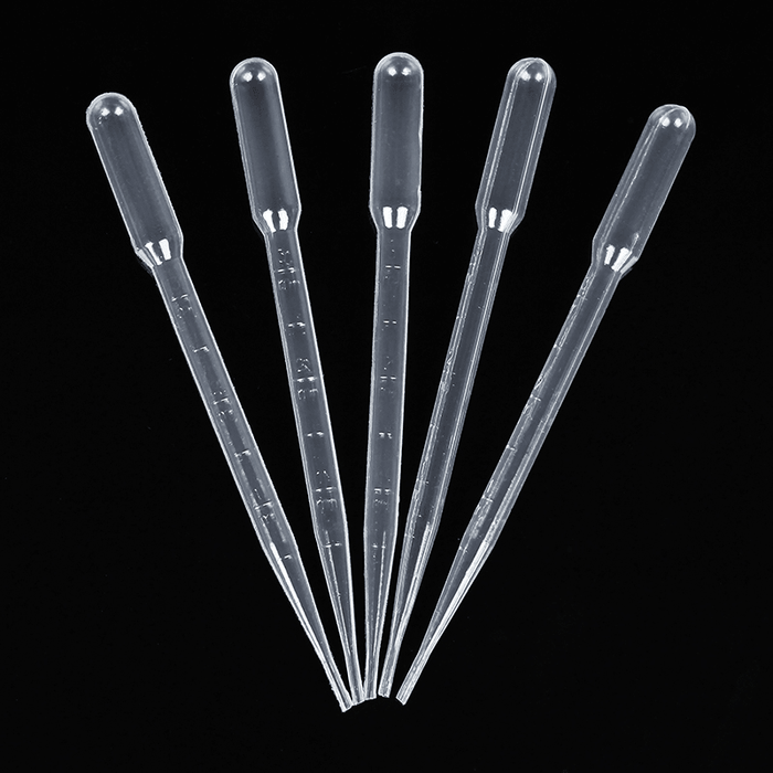 100Pcs 1/2/3/5/10Ml Disposable Transfer Pipettes Plastic Graduated Pasteur Pipette Dropper Polyethylene