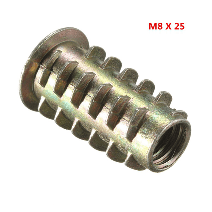 M4 M5 M6 M8 M10 Threaded Type D Wood Insert Nuts Alloy