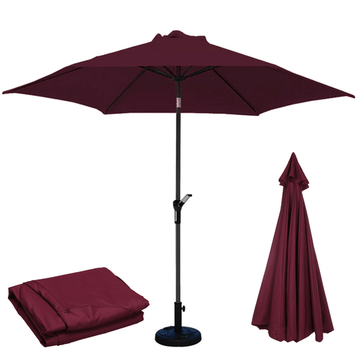 3M 6 Arm Parasol Canopy Cover Waterproof Awning Sun Shade Shelter Replacement Cloth Outdoor Garden Patio