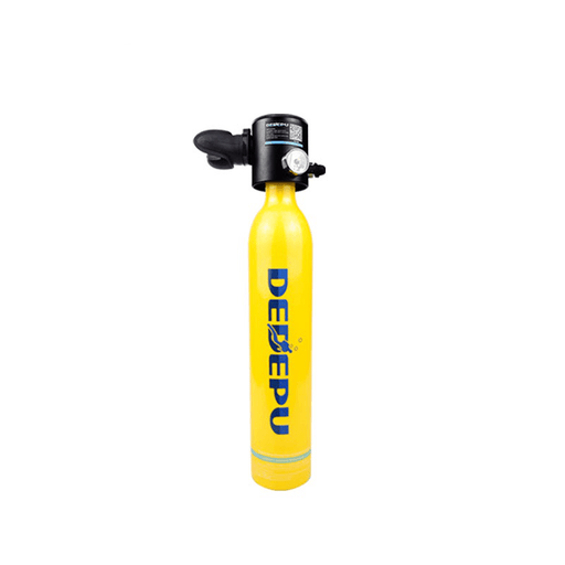 2X0.5L Yellow DEDEPU Scuba Diving Tank Mini Scuba Tank Air Oxygen Cylinder Underwater Diving Set with Adapter & Storage Box Diving Set Equipment 11 in 1