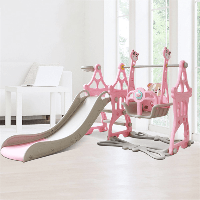 3-In-1 Kid Playset Slide and Swing Set for Toddlers Baby Climbing Freestanding Slides Playset Indoor Outdoor Playground for Kids