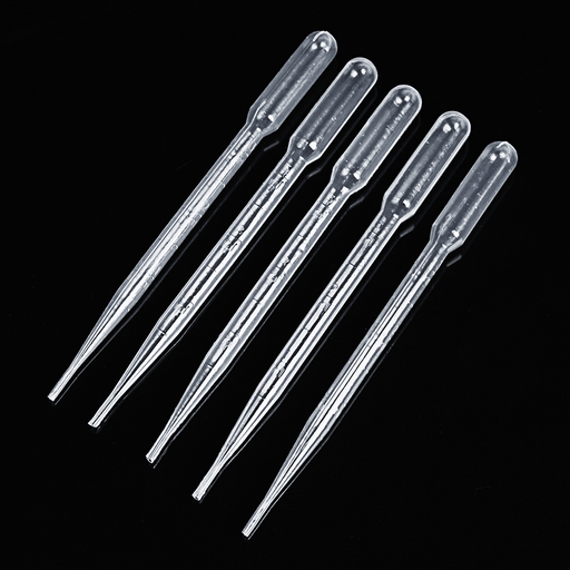 100Pcs 1/2/3/5/10Ml Disposable Transfer Pipettes Plastic Graduated Pasteur Pipette Dropper Polyethylene