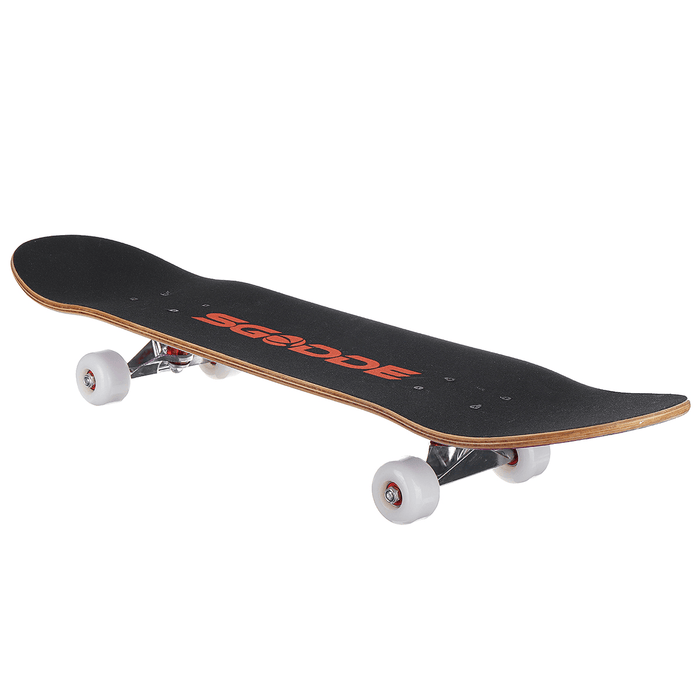 SGODDE 31'' Skateboards 7 Layer Canadian Maple Double Kick Long-Board for Kids Youths Beginners