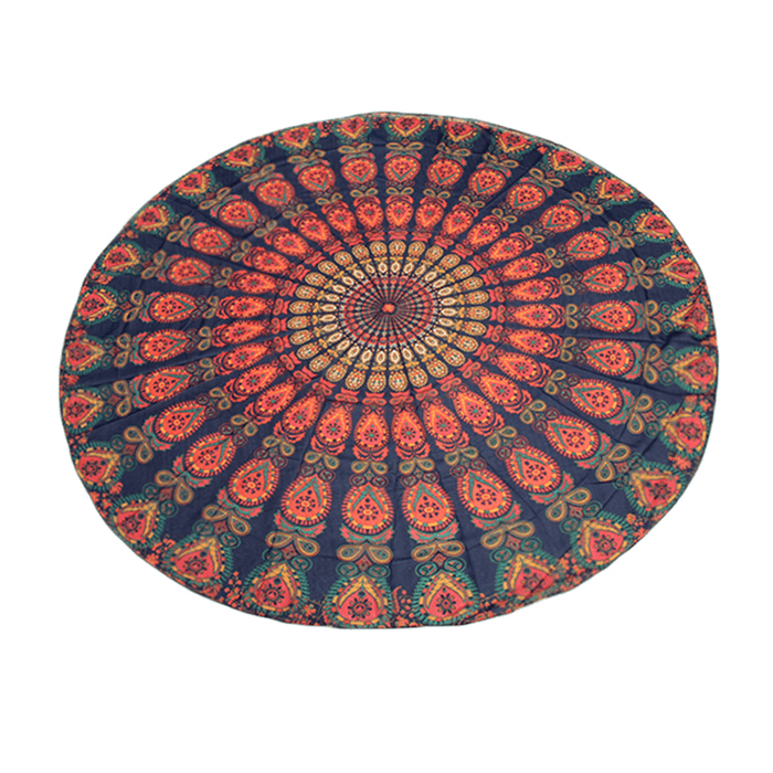 Honana WX-16 150Cm Bohemian Style Thin Chiffon Beach Shawl Mat Mandala round Silk Scarf Bed Sheet Tapestry