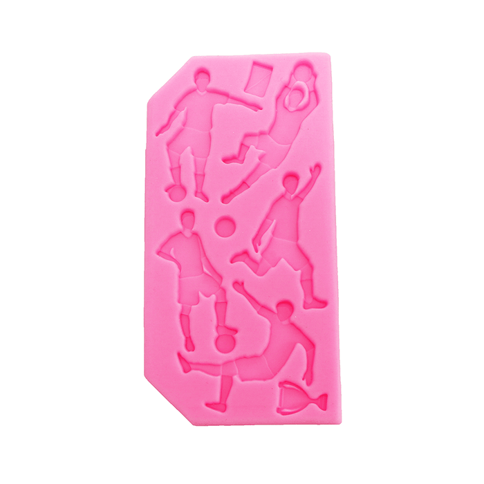 Food Grade Silicone Cake Mold DIY Chocalate Cookies Ice Tray Baking Tool Football Player Shape