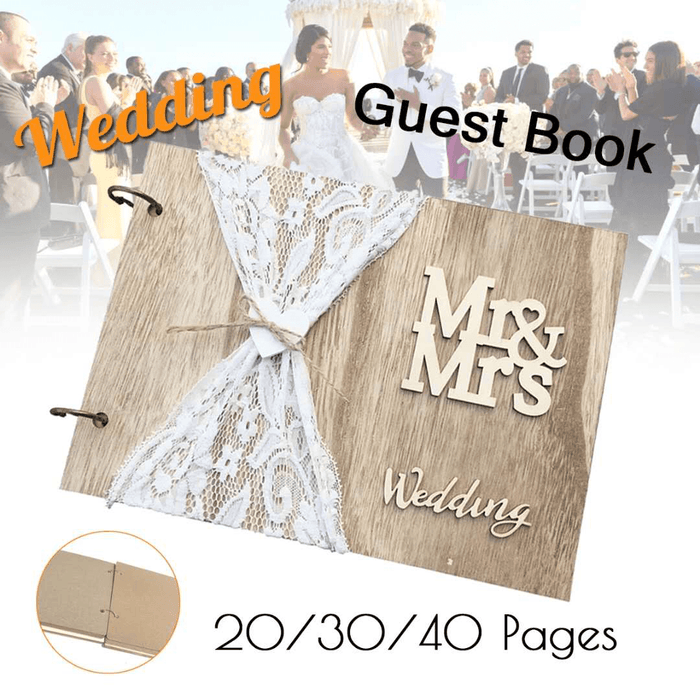 Elegant Guest Book Wedding Decorations Album Sign Decroation Bridal Wooden Rustic Tree
