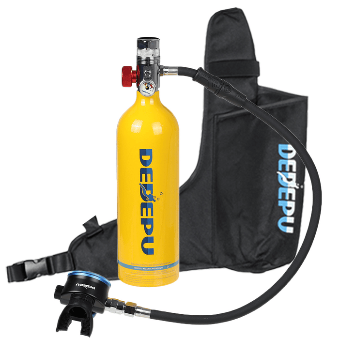 DEDEPU S5000+ Mini Scuba Diving Tank Set 1L Diving Tank with Storage Bag Underwater Sport Mini Scuba Tank Accessories