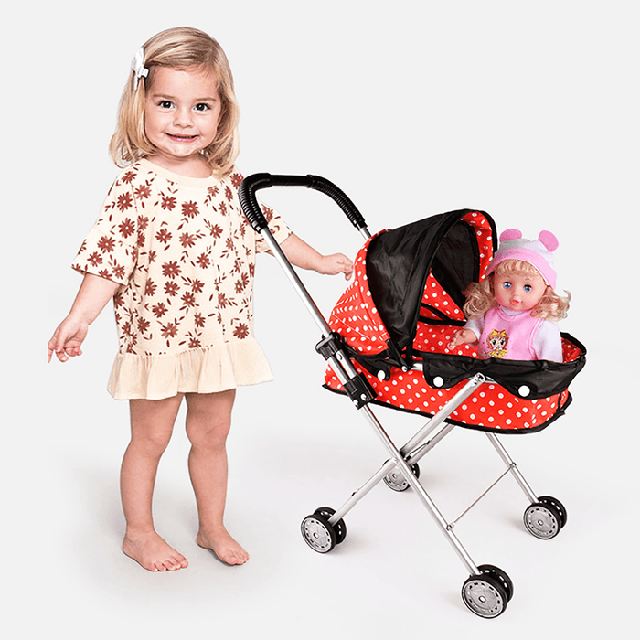 Baby Doll Stroller Folding Doll Trolley Children Walker Toys