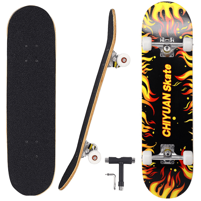 31.5'' Children Skateboard Beginner Kids Complete Set Up-Beginner to Pro Boards Xmas Gift