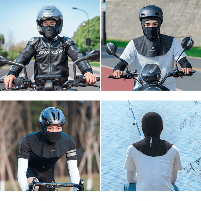 ROCKBROS UV＞50 Sun Protection Ice Silk Breathable Outdoor Cycling Mask Night Riding Reflective Warning