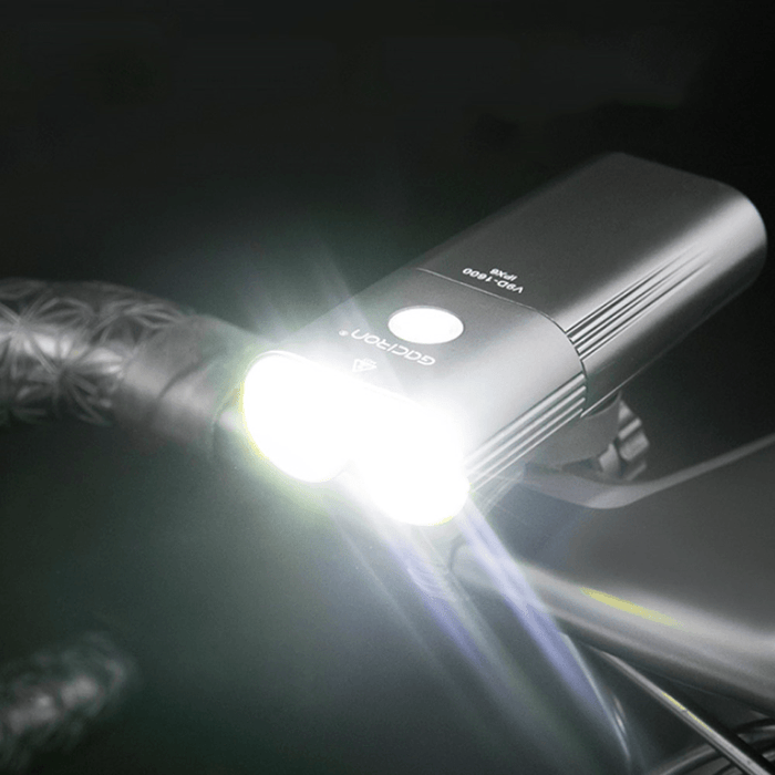 GACIRON V9D 1600LM 5000Mah Bike Headlight Aluminum Alloy IPX6 Waterproof USB Charging 5 Modes Lights Power Bank Electric Scooter MTB Road Bike Lights