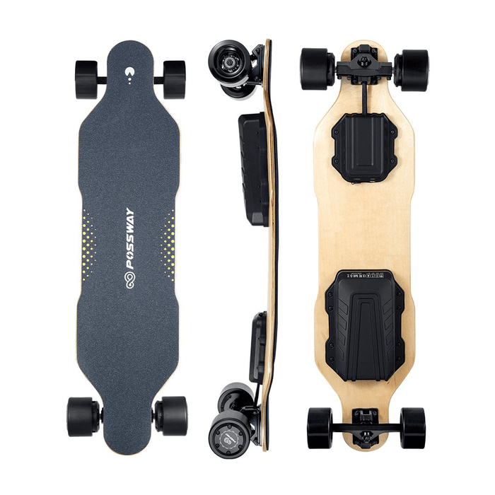 [US DIRECT] Possway T2 7Inch 36V 7.8Ah Electric Skateboard 2X480W Motor 42Km/H Max Speed 34Km Range 4 Speed Modes 150Kg Max Load