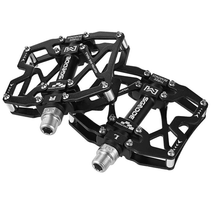 SGODDE 1 Pair Bike Pedals Aluminum Alloy Cycling Bicycle Platform Anti-Slip Bicycle Pedal