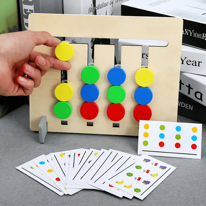 Funny Double-Sided Color Fruit Matching Game Children Wooden Montessori Toys Logical Reasoning Training Kids Educational Toy Gift