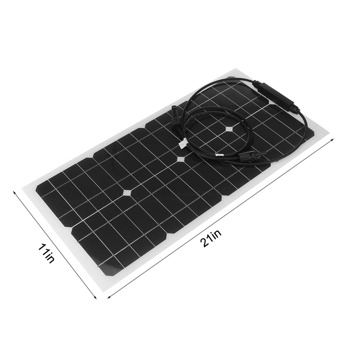 100W Flexible Solar Panel Battery Charger Kit Boat Car & 30/60/100A Controller