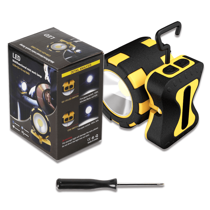 Ipree® SL11 500 Lumens 10W COB LED Camping Light Double Head Magnetic Hook up 4 Modes Emergency Flashlight Searchlight