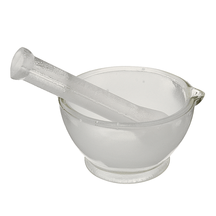 60Mm Footed Glass Mortar and Pestle Set Lab Grinder Experimental Grouting Bowl Tool