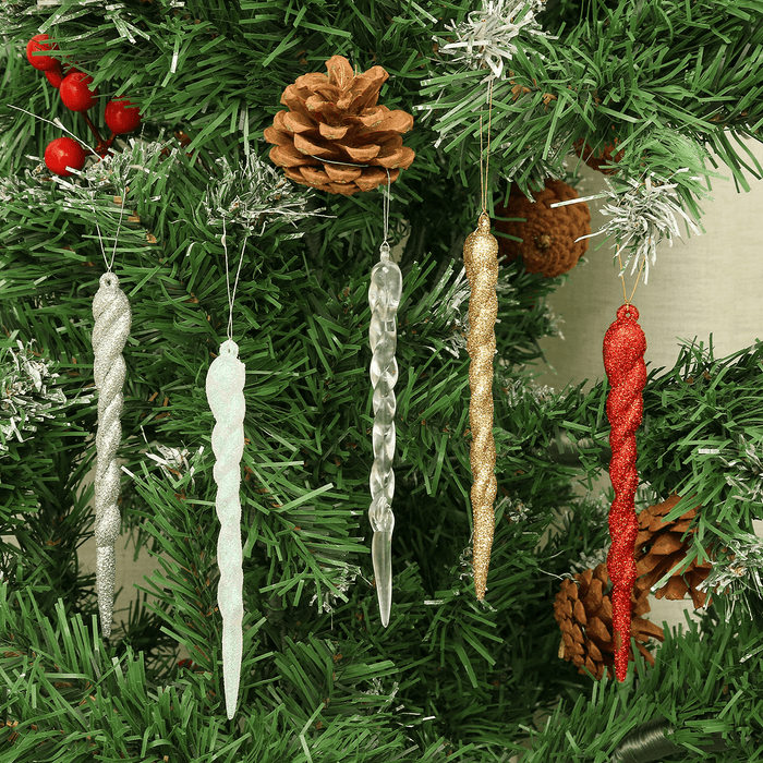 2020 Christmas Tree Ornament Simulation Ice Christmas Tree Hanging Decoration Icicle Prop for DIY New Year Party Xmas Home Decor
