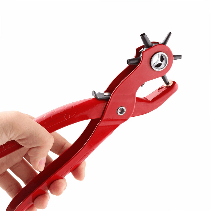 Honana WX-B1 9'' Sewing Leather Belt Hole Puncher Tools Pliers Hook Clamp 2/2.5/3/3.5/4/4.5MM Punch Size for Punching Hole Forceps Punch Head