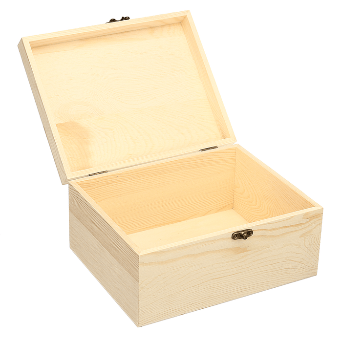 Wooden Vintage Treasure Chest Wood Jewelry Storage Box Case Organiser Ring