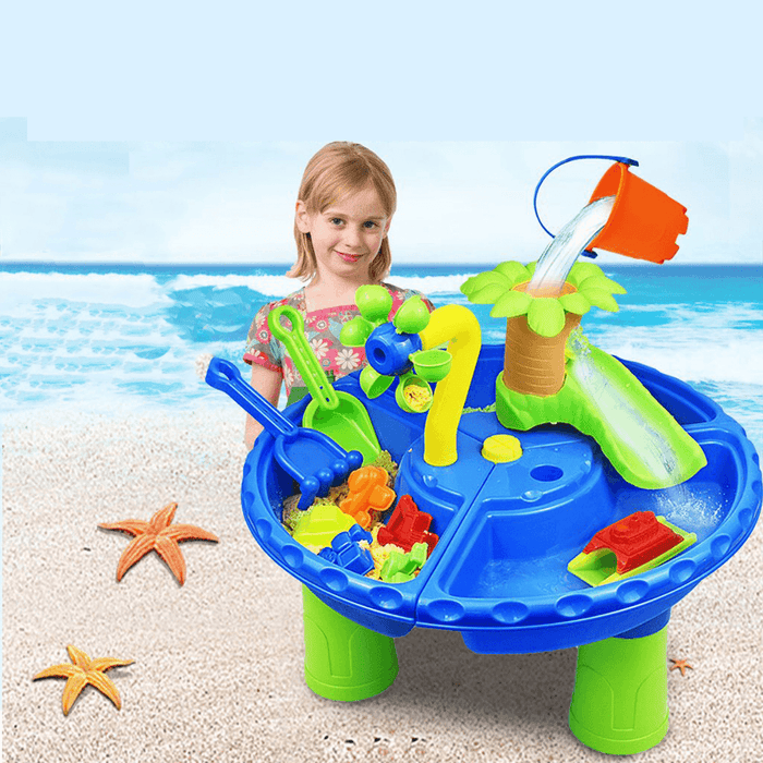 Sandboxes Sand & Water Table Beach Toys Set Beach Play Table Outdoor Garden Beach Table Sand Play Tool for Children