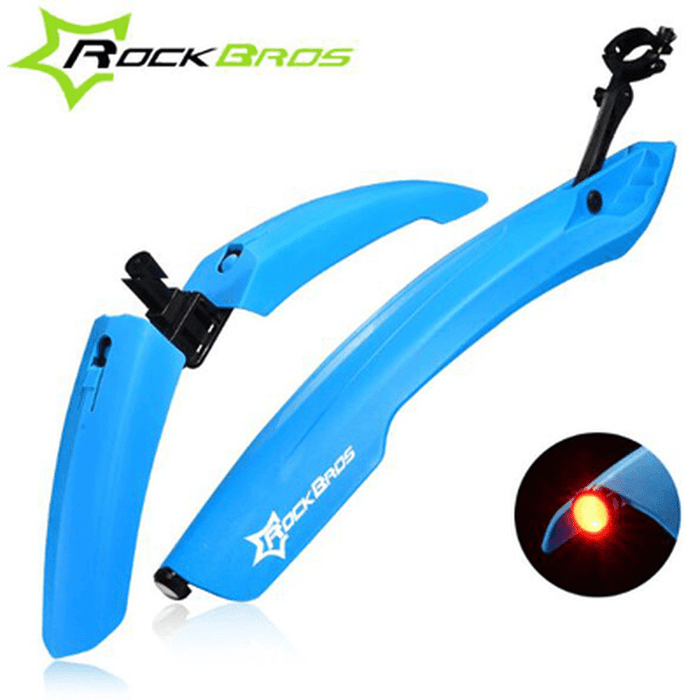 ROCKBROS MTB Mountain Bike Fenders Front Rear Light Rear Cycling Quick Release Mudguard Fender Set