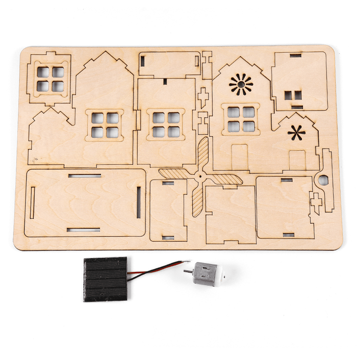 DIY Solar Cabin Model Intelligence Training Building Block Solar Cabin Model Blocks Toys