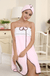 Honana BX-R970 Able Wear Spa Microfiber Soft Bathrobe Women Skirt Bath Towel with Bath Cap