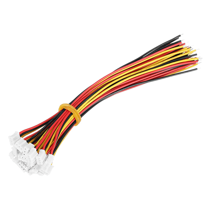 Excellway® 20Pcs 24AWG PH2.0 3Pin Terminals Wire Electronic Line Single Head