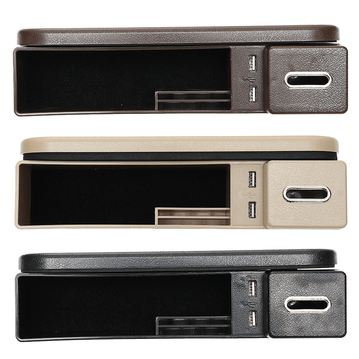 Universal Car Seat Crevice Storage Box Cup Holder Organizer USB Charge