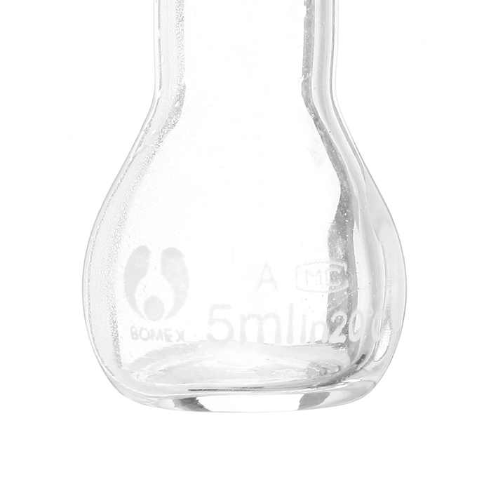 5Ml Clear Glass Volumetric Flask W/ Glass Stopper Lab Chemistry Glassware