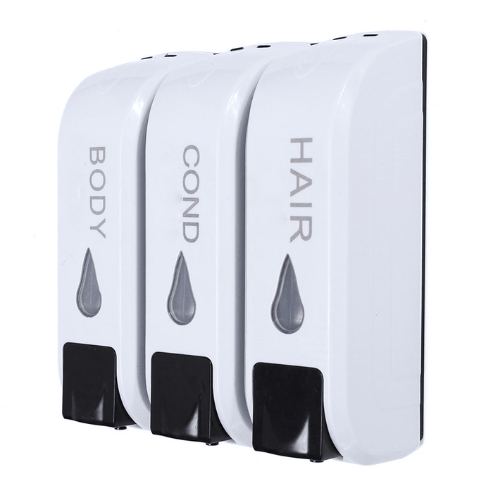 3X 350Ml Wall Mounted Bathroom Soap Dispenser Shower Body Lotion Shampoo Liquid Storage Bottle