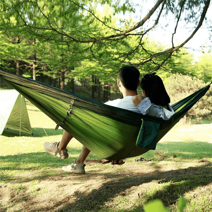 Ipree® 1-2 Person Camping Hammock+Mosquito Net Mesh+Rain Tarp Cover Sleeping Bed Swing Chair Outdoor Hunting Climbing