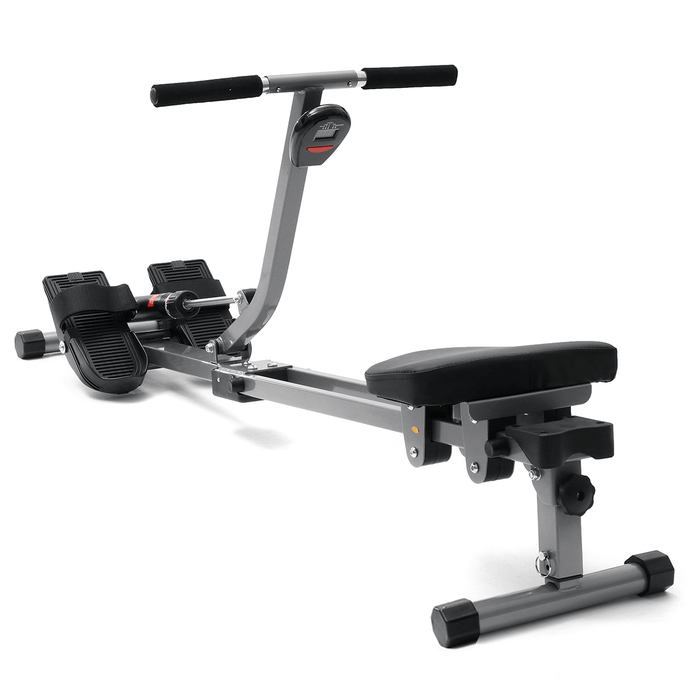 LED Display Foldable Rowing Machine 3-Level Adjustment Supine Board Body Fitness Home Gym Exercise Equipment