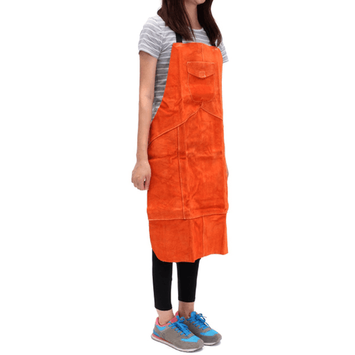 Soldering Apron Cowhide Leather Welding Protective Apron Heat Resistant Soldering Mechanic Smock