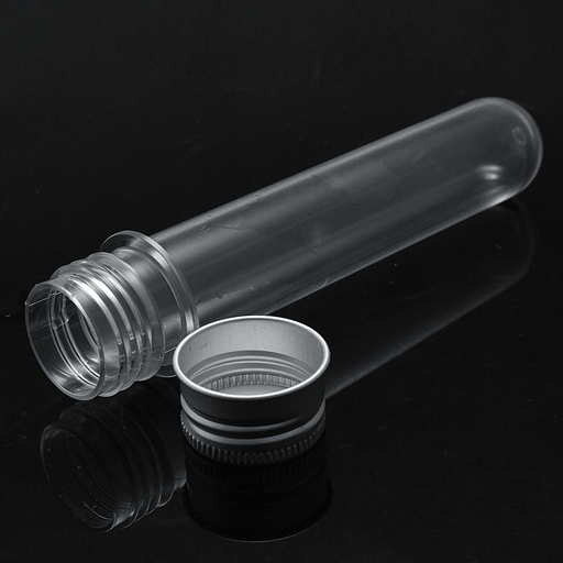 45Ml Plastic Lab round Bottom Test Tube with Metal Screw Cap