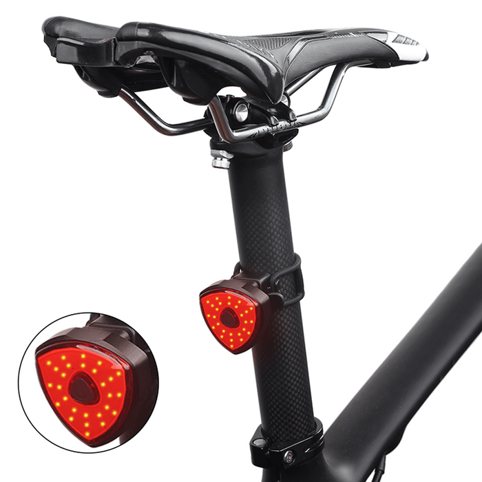 BIKIGHT 6-Modes LED Bike Rear Tail Light USB Rechargeable Bicycle Warnning Red Lamp Night Safety Riding Accessories