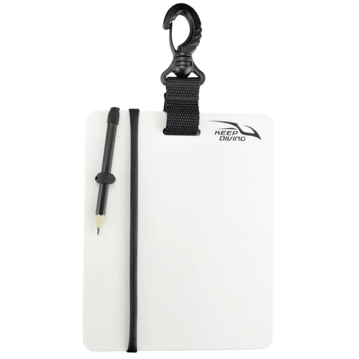 KEEP DIVING Writ-Board Scuba Diving Swimming Portable Writing Whiteboard Message Board with Snap Clip Buckle Pencil