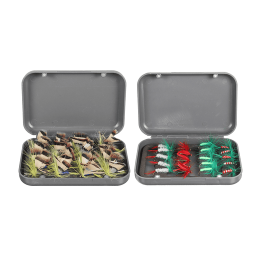 ZANLURE 20 Pcs Fishing Lures Portable Metal Fly Hook Used for Trout Freshwater Saltwater Outdoor Fishing Tackle