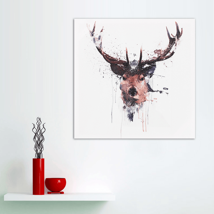 16'' Abstract Stag Deer Canvas Picture Printed Paintings Décor Framed / Unframed