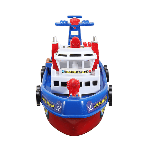 Kids Electric Fireboat Toy Children Rescue Water Spray Light Music Baby Bath Toy Boys＆Girls Gift