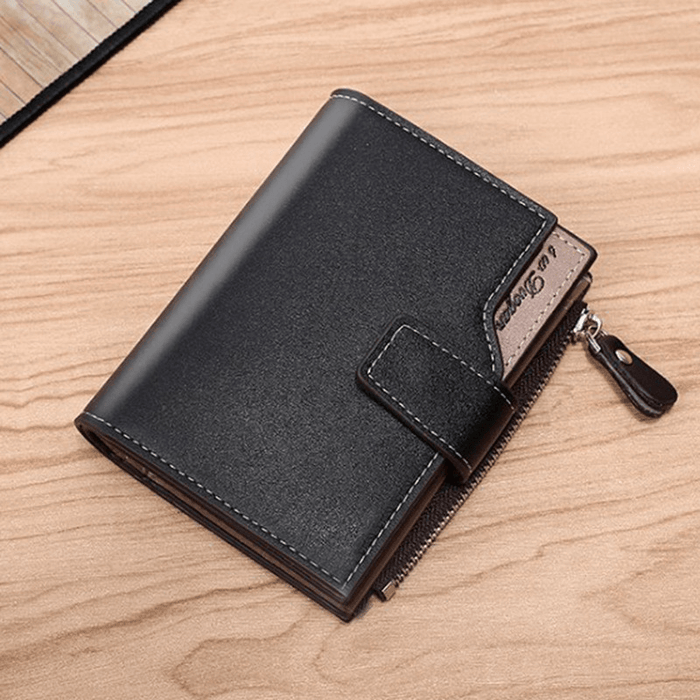 Hengsheng Men'S Multifunction Trifold Wallet Men PU Leather ID Credit Card Holder Coin Pocket