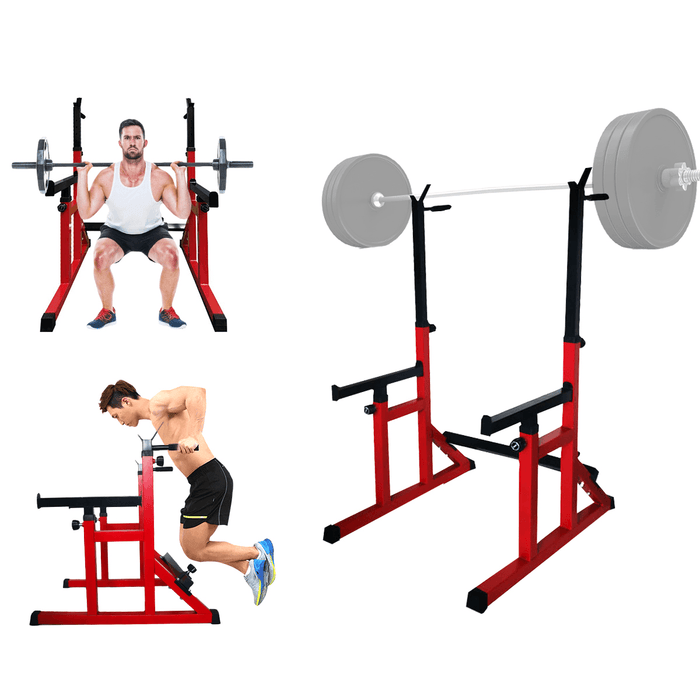 Adjustable Barbell Stand Lifting Dip Stand Squat Rack Weight Lifting Home Gym Fitness Sport Max Load 500Kg